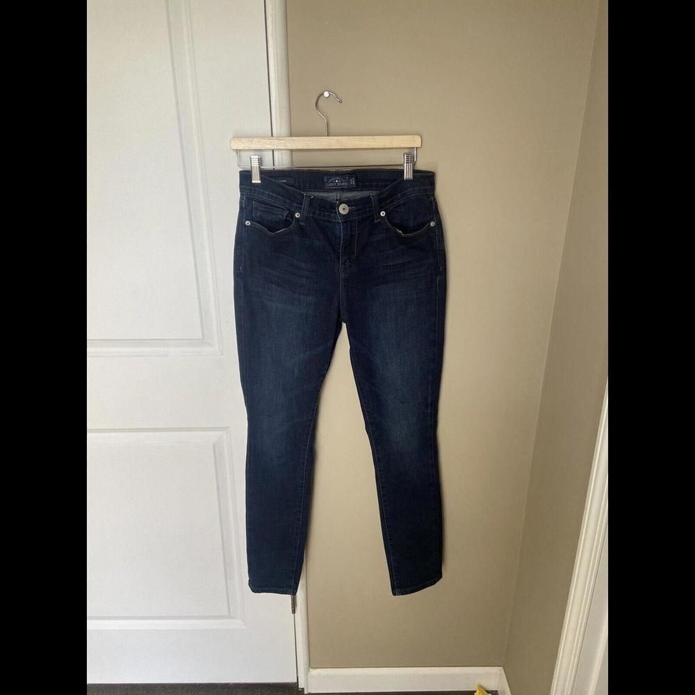 Lucky Brand Womens Brooke Skinny Ankle Jeans Stretch Dark Wash